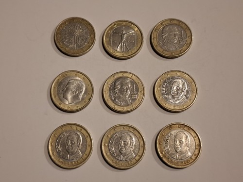 Various euro coins - 9,