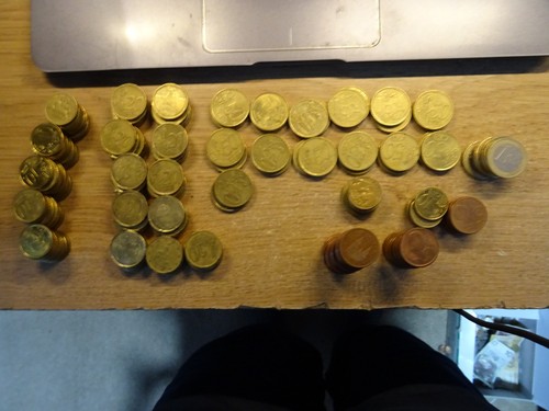 Euro coins notes - coins,